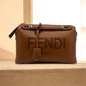FENDI "BY THE WAY" LEATHER SATCHEL - BROWN